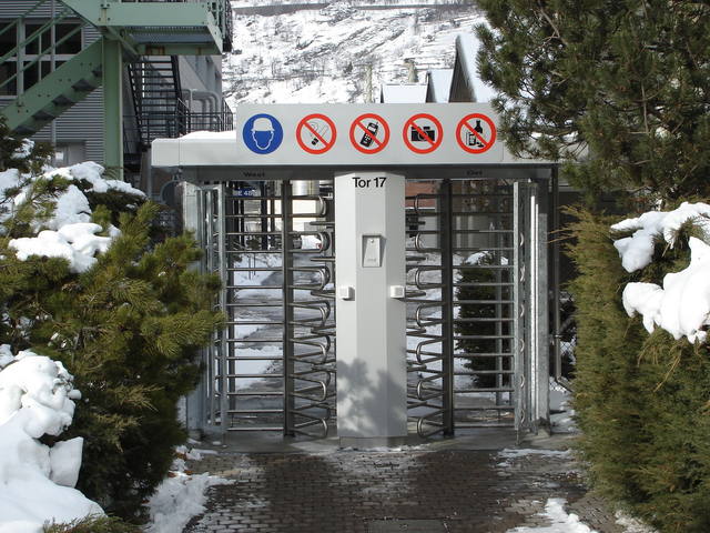 Drehkreuz ECCO 120 BD im Winterbetrieb